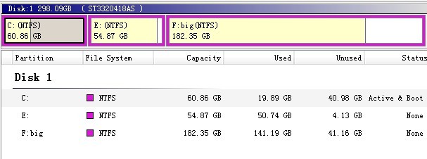 Resize partition in server