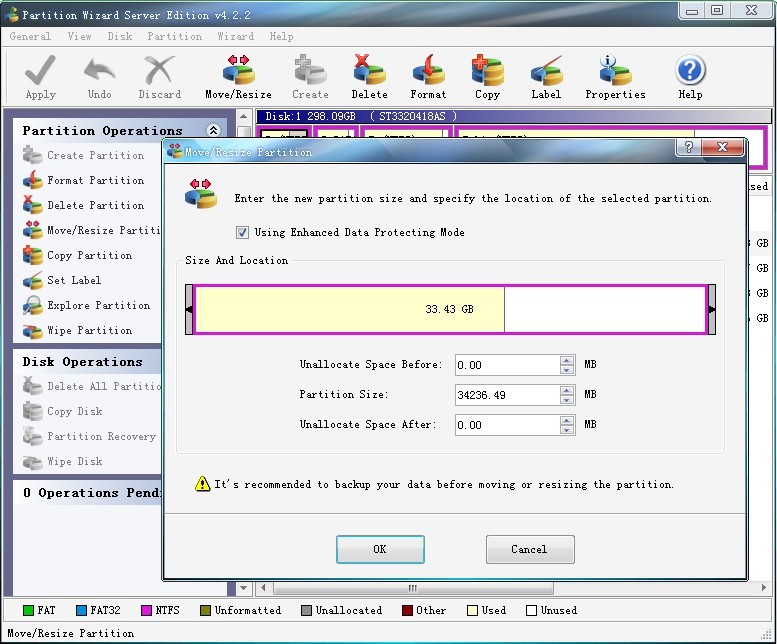 Windows server 2003 partition resize